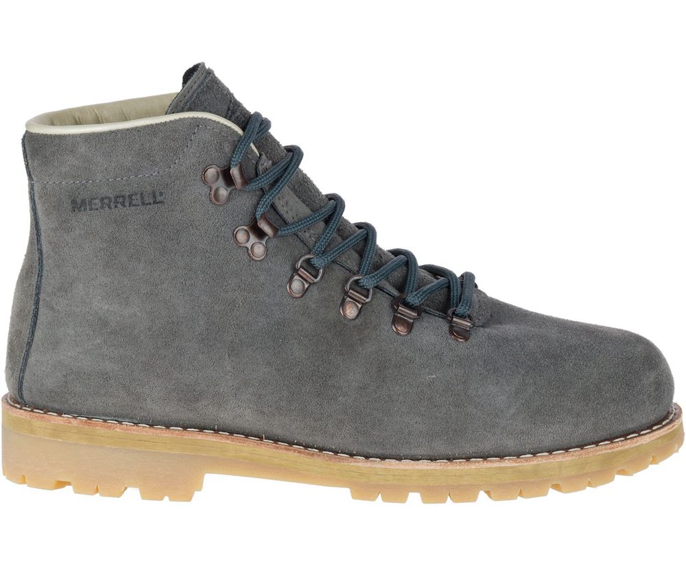 Kozaki Merrell Męskie Szare - Wilderness Usa Suede - 492786-HAS